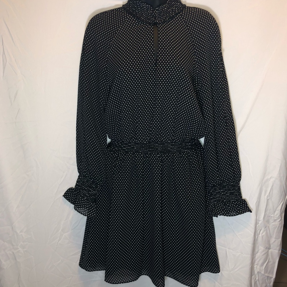Gorgeous Rachel Roy Black Polka Dot Dress Medium
